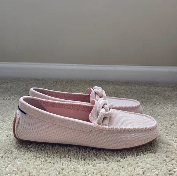 Rothys The Braid Driving Loafers Womens 9 Powder Pink Slip On