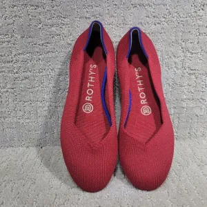 Rothy’s The Flat Scooter Red Round Toe Slip On Shoes Women's Size US 6, 6.5, 10