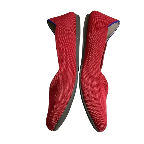ROTHY’S The Flats Comfort Shoes Round Toe Scooter Red