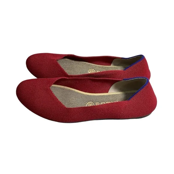 ROTHY’S The Flats Comfort Shoes Round Toe Scooter Red