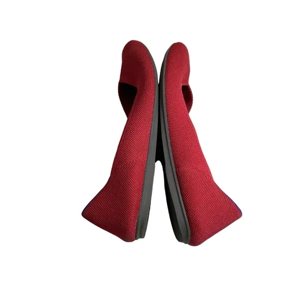 ROTHY’S The Flats Comfort Shoes Round Toe Scooter Red
