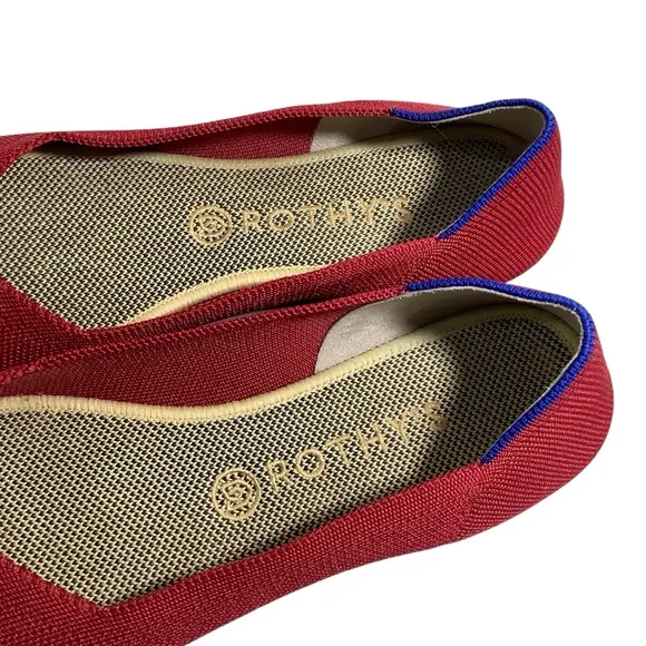 ROTHY’S The Flats Comfort Shoes Round Toe Scooter Red