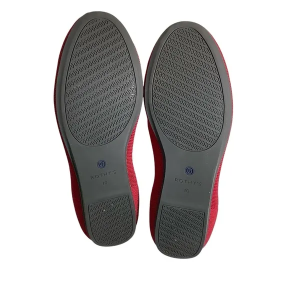 ROTHY’S The Flats Comfort Shoes Round Toe Scooter Red
