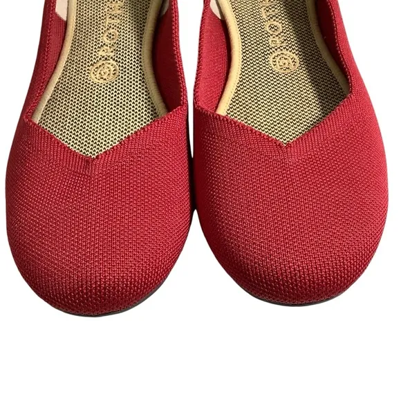 ROTHY’S The Flats Comfort Shoes Round Toe Scooter Red