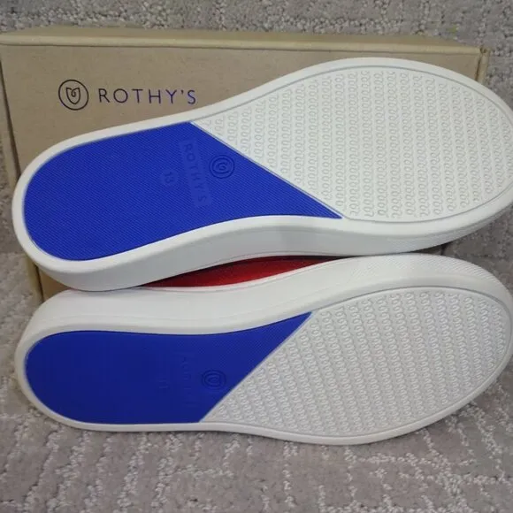 Rothys The Kids Sneaker Red Lollipop Slip On Flat Shoes Kids Size 11-13-1-4
