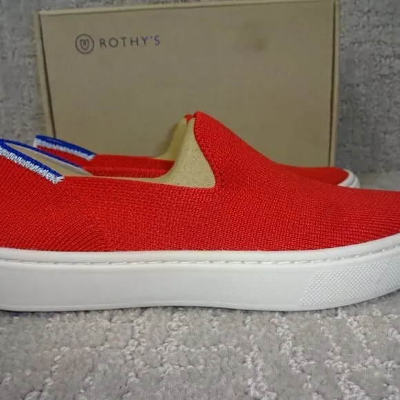 Rothys The Kids Sneaker Red Lollipop Slip On Flat Shoes Kids Size 11-13-1-4