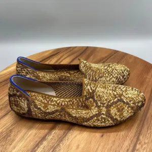 Rothy's The Loafer Womens Size 7 Bronze Python Slip On Shoes Comfort Flats