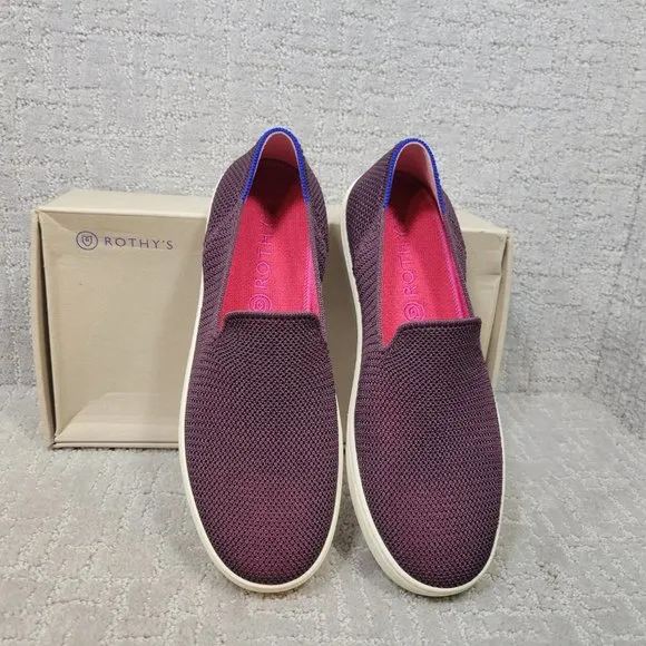 ROTHY’S The Sneakers 006-141 Women's Size US 8.5 Berry Lattice Comfort Shoes