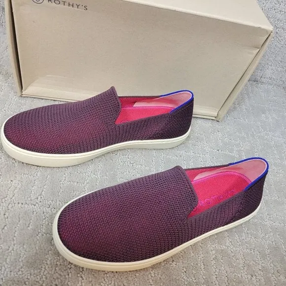 ROTHY’S The Sneakers 006-141 Women's Size US 8.5 Berry Lattice Comfort Shoes