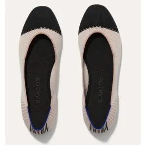 Rothys Tuxedo The Square Slip On Shoes Size 9 / Excellent