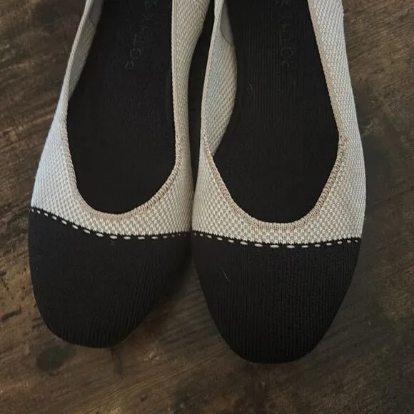Rothys Tuxedo The Square Slip On Shoes Size 9 / Excellent
