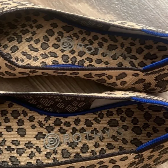 ROTHY'S Women's Flat Slip On Leopard PrintTextile Knit Comfort Shoes Si…