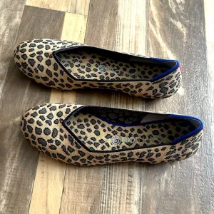 ROTHY'S Women's Flat Slip On Leopard PrintTextile Knit Comfort Shoes Si…