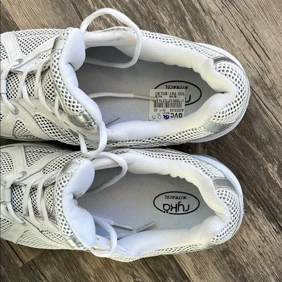 RYKA White Athletic Shoes with Breathable Mesh and Cushioned Sole