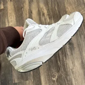 RYKA White Athletic Shoes with Breathable Mesh and Cushioned Sole