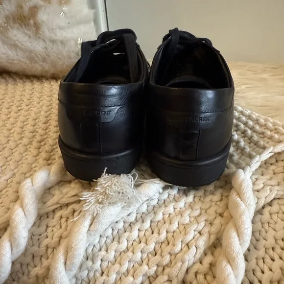 Saint Laurent Women’s Black Leather Sneakers