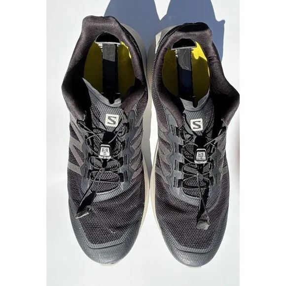 SALOMON Men’s Hypulse Trail Running Shoe Size 13 Black White 416849