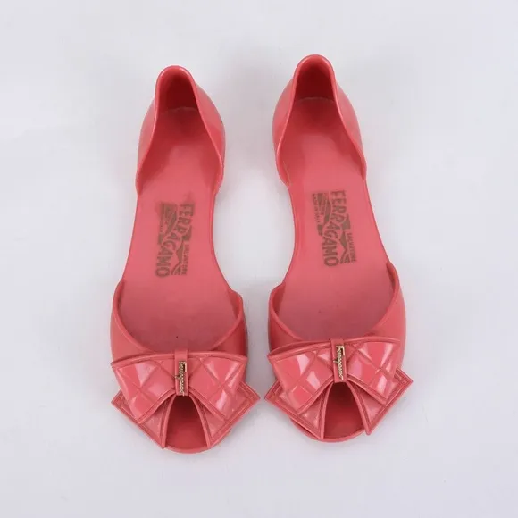 Salvatore Ferragamo Pink Barbados Jelly Sandals