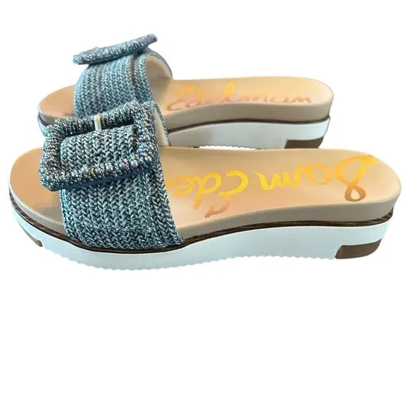Sam Edelman Ariane Beads Sandals Beaded Buckle Slip On Sandals NEW 5.5