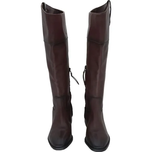 Sam Edelman Drina Brown Leather Riding Boots Knee High Size 7