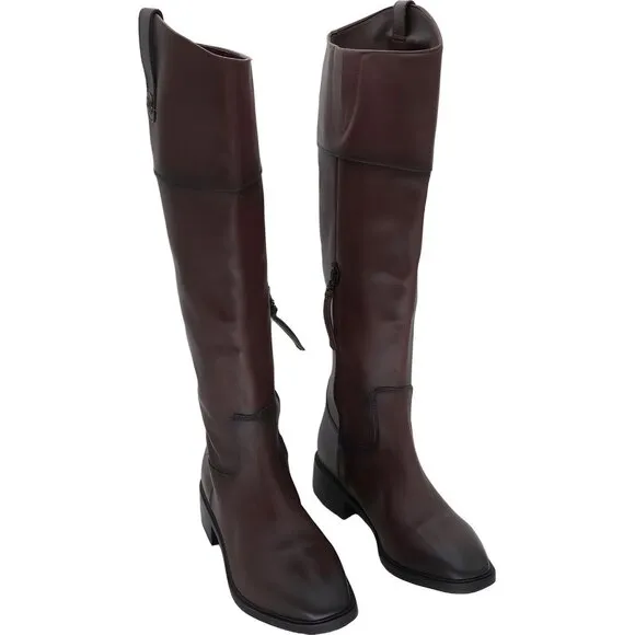 Sam Edelman Drina Brown Leather Riding Boots Knee High Size 7