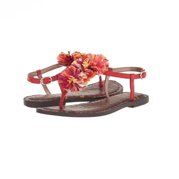 Sam Edelman Girl's Gillie Sandal in Bright Poppy Size 3