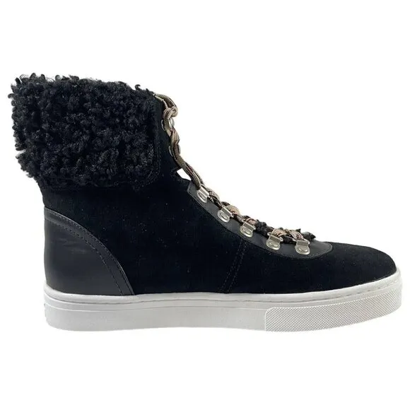 Sam Edelman Luther Shearling Sneaker Women’s Size 10M Black