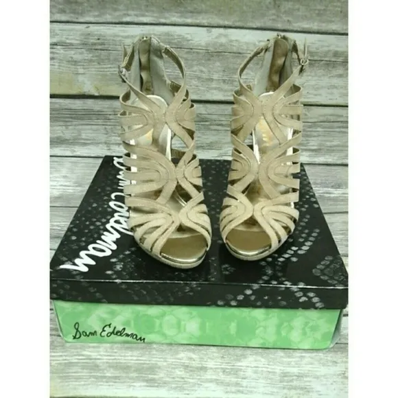 Sam Edelman nude 'eve' caged sandals