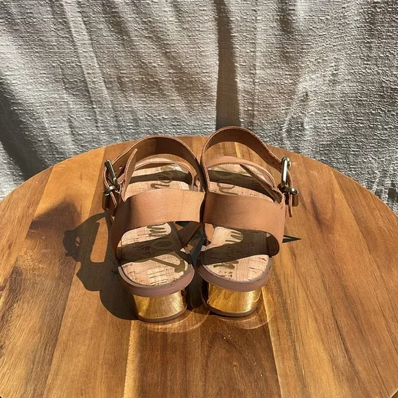 Sam Edelman Women’s Trina Open Toe Sandals Block Heel Size 8.5