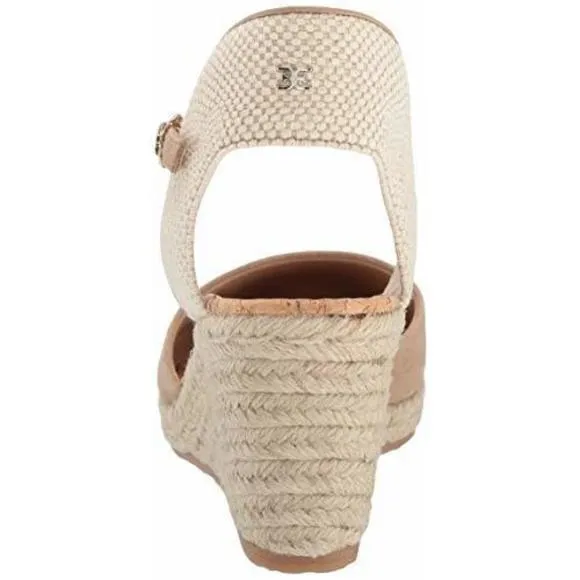 SAM EDELMAN WOMEN'S YARO HEELED SANDALS, OATMEAL, OFF WHITE, 7.5