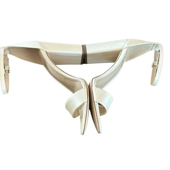 Sam Edelman Yaro Pearl Ivory Satin Dress Heels Elegant Sandals NEW Size 10 WIDE