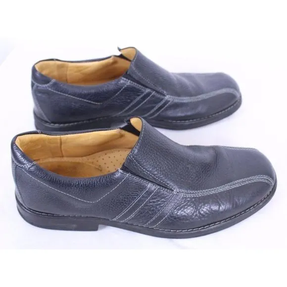 Sandro Moscoloni  Size 13 Slip-On Soft Leather Loafers Shoes Black Style 6112
