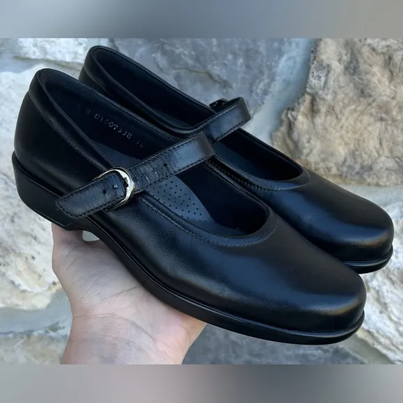 SAS Maria Mary Jane Shoes Womens Sz 6N Black Leather Tripad Comfort USA Made NEW
