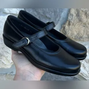 SAS Maria Mary Jane Shoes Womens Sz 6N Black Leather Tripad Comfort USA Made NEW
