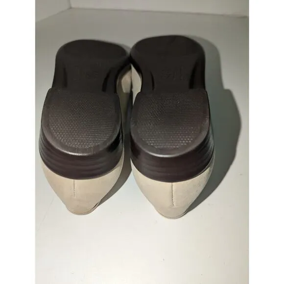 SAS Nubuck Perforated Slip On Leather Loafer Linen Color Size 7N