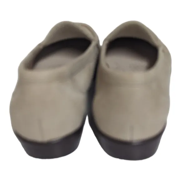 SAS Nubuck Perforated Slip On Leather Loafer Linen Color Size 7N