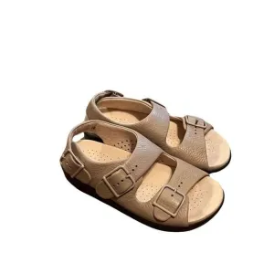 SAS Relaxed Light Tan/Beige Leather Casual Strappy Buckled Sandal size 4 Unisex