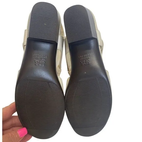 SAS SUNTIMER - PEARL BONE Tripad Comfort Block Heel Sandals Size 7.5