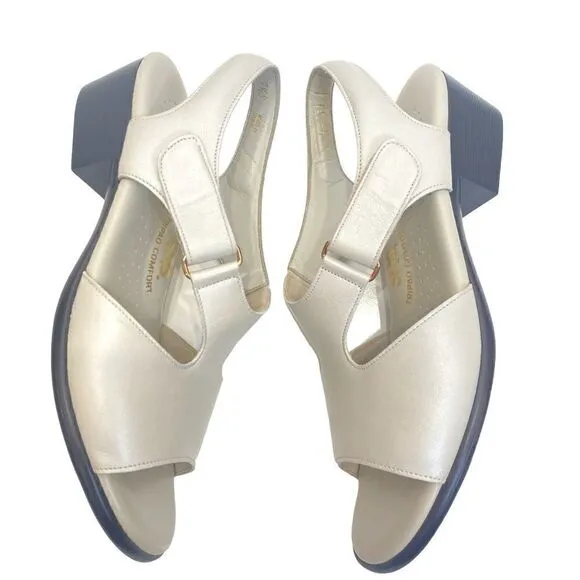 SAS SUNTIMER - PEARL BONE Tripad Comfort Block Heel Sandals Size 7.5