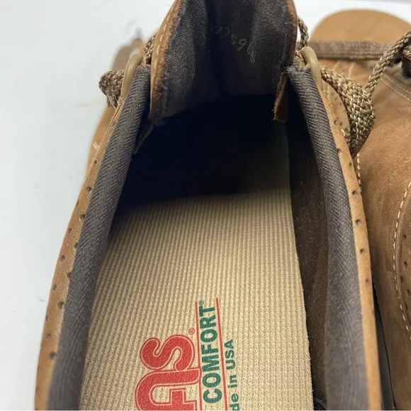 SAS Walk Easy Shoes Women's 9.5N Brown Nubuck Leather Low Comfort Walking