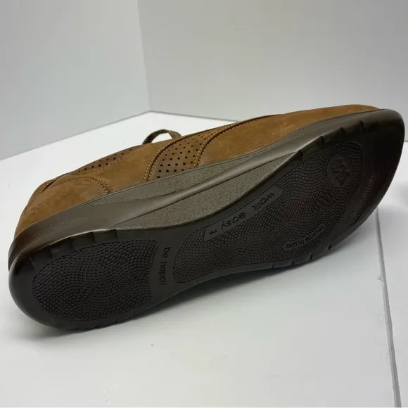 SAS Walk Easy Shoes Women's 9.5N Brown Nubuck Leather Low Comfort Walking