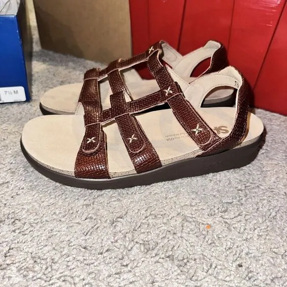 SAS Women's Shoes Sorrento Woven Brandy Sandals Brown Size 7.5‎ M