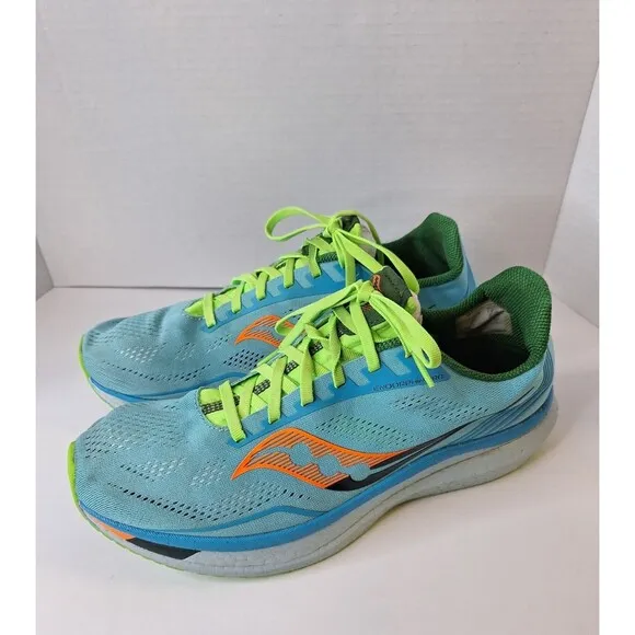 SAUCONY ENDORPHIN PRO Blue Runnung Shoes Mens Sz 11 Athletic Workout Walking Gym