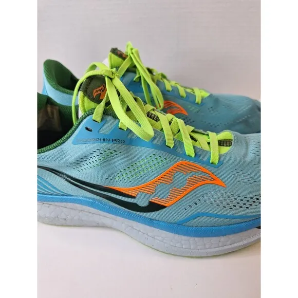 SAUCONY ENDORPHIN PRO Blue Runnung Shoes Mens Sz 11 Athletic Workout Walking Gym