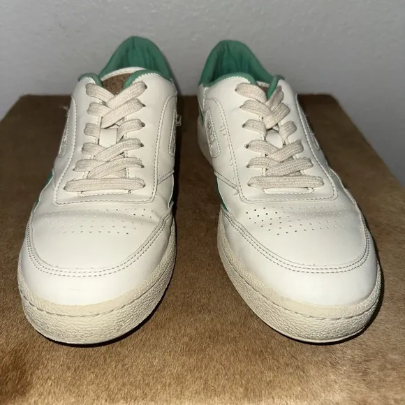 SAYE Modelo '89 Icon  Cactus Cream Green Sneakers Shoes Vegan Leather Size 10.