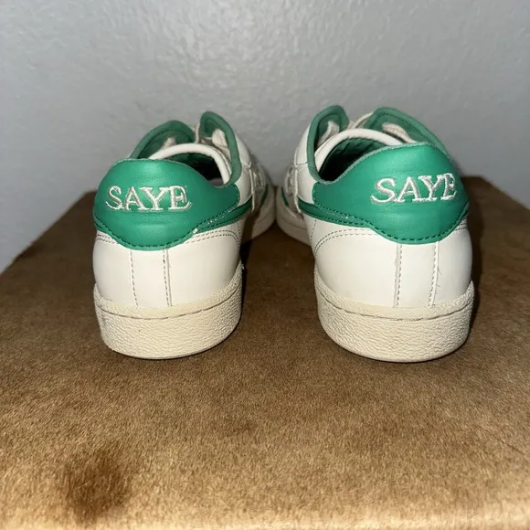 SAYE Modelo '89 Icon  Cactus Cream Green Sneakers Shoes Vegan Leather Size 10.