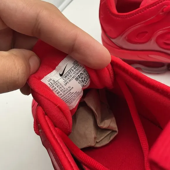 Size 11.5 - Nike Air VaporMax Plus Triple Red (CW6973-600)
