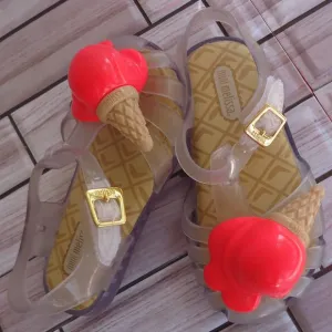 SIZE 3. Mini Melissa girl's jelly sandals.