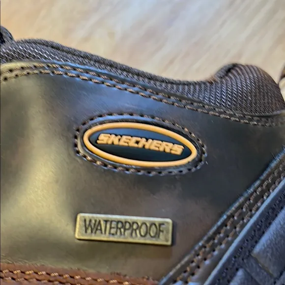 Skechers Brown and Black Outdoor Boots with Ankle Support.  Waterproof, orthotic