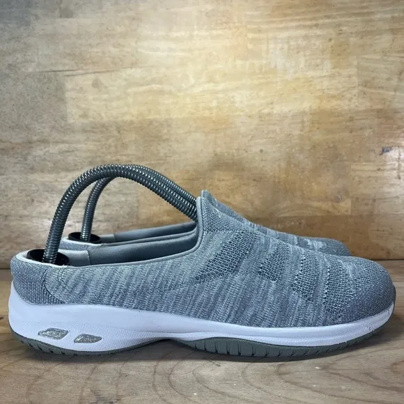 Skechers Commute Time Knitastic SPARKLE Womens Sz 9 Slip On Shoes Sneakers Gray
